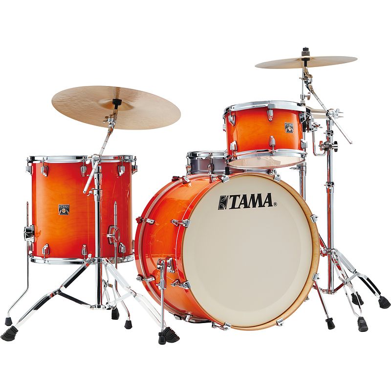 Foto van Tama cl32rzs-tlb superstar classic tangerine lacquer burst 3-delige shellset