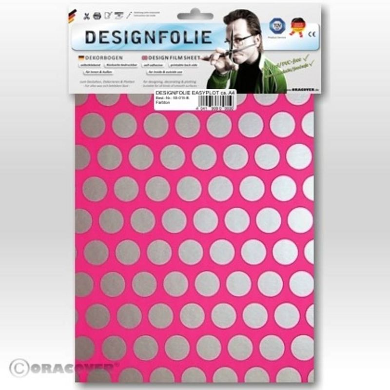 Foto van Oracover 90-014-091-b designfolie easyplot fun 1 (l x b) 300 mm x 208 mm neon-roze-zilver (fluorescerend)