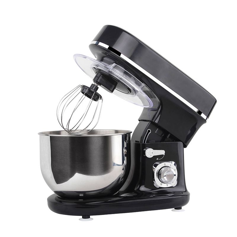 Foto van Blumill keukenmachine black chrome - mixer 1300w - keukenmixer met 6 snelheden