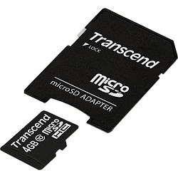 Foto van Transcend premium microsdhc-kaart 4 gb class 10 incl. sd-adapter