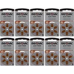 Foto van 60 stuks rayovac extra 312 / pr312 / pr41 gehoorapparaat batterijen