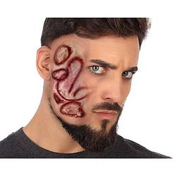 Foto van Horror/halloween verkleed accessoires littekens - nep wond - opplakken op huid - verkleed tatoeages