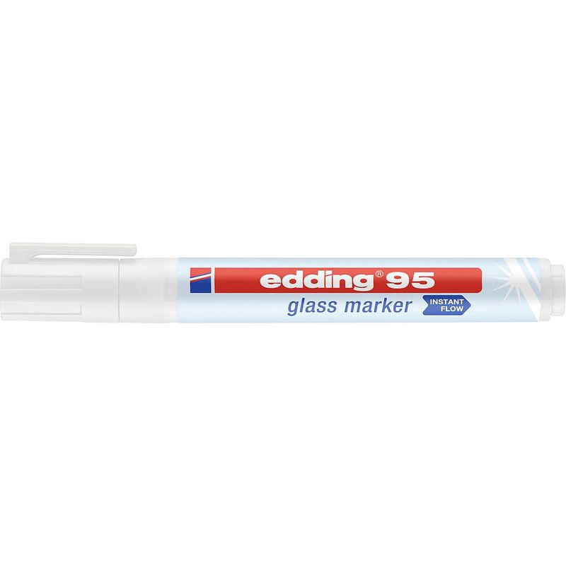 Foto van Edding e-95 4-95049 glasmarker wit 1.5 mm, 3 mm 1 stuks/pack