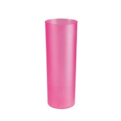 Foto van Juypal longdrink glas - 6x - roze - kunststof - 330 ml - herbruikbaar - drinkglazen