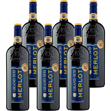 Foto van Grand sud merlot 6 x 1l bij jumbo