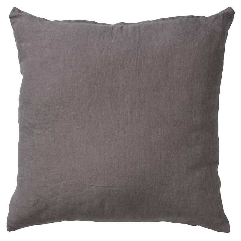 Foto van Dutch decor linn - kussenhoes linnen charcoal grey 45x45 cm - grijs - grijs