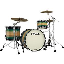 Foto van Tama me32czbs-lewb starclassic maple emerald pacific walnut burst 3d. shellset black nickel hardware