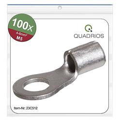 Foto van Quadrios 23c512 ringkabelschoen dwarsdoorsnede (max.): 6 mm² gat diameter: 5.3 mm ongeïsoleerd 100 stuk(s)