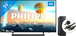 Foto van Philips 50pus8007 (2022) + soundbar + hdmi kabel