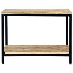 Foto van The living store salontafel 60x60x45 cm massief mangohout - tafel