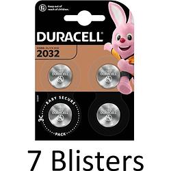 Foto van 28 stuks (7 blisters a 4 st) duracell 2032 lithium-knoopcelbatterij