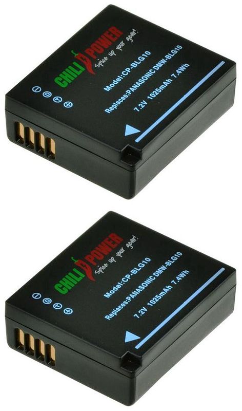 Foto van Chilipower dmw-blg10 accu voor panasonic - 1025mah - 2-pack