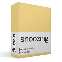 Foto van Snoozing jersey stretch - hoeslaken - 70/80x200/220/210 - geel