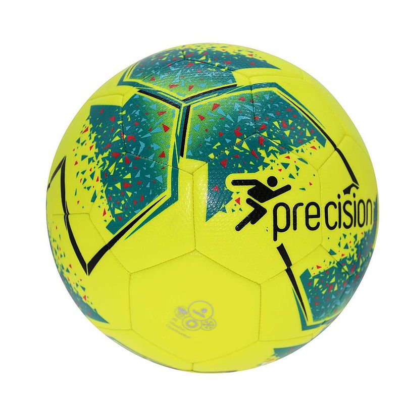 Foto van Precision trainingsbal fusion 340-390 gr pu geel/groen maat 4