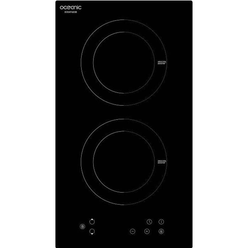 Foto van Oceanic inductie inbouw kookplaat - 2 zones - 2 boosters - l28,8xp52cm - glascoating - zwart