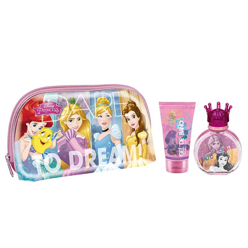 Foto van Disney princess geschenkset - eau de toilette 50 ml & douchegel 100 ml - met toilettas