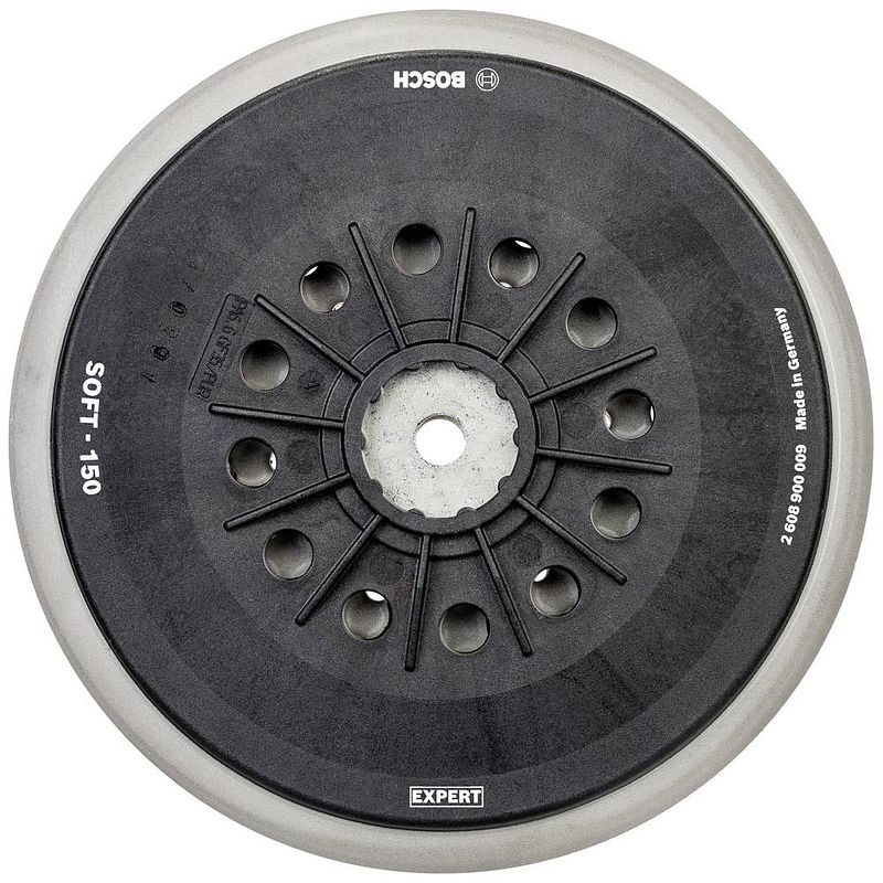 Foto van Bosch accessories 2608900009 expert multihole steunschijf voor bosch, 150 mm, zacht diameter 150 mm