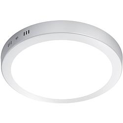 Foto van Led plafondlamp - plafondverlichting - trion sonta - 17w - warm wit 3000k - rond - mat wit - aluminium