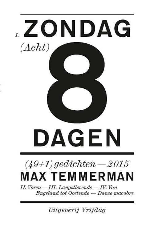 Foto van Zondag acht dagen - max temmerman - ebook (9789460013775)