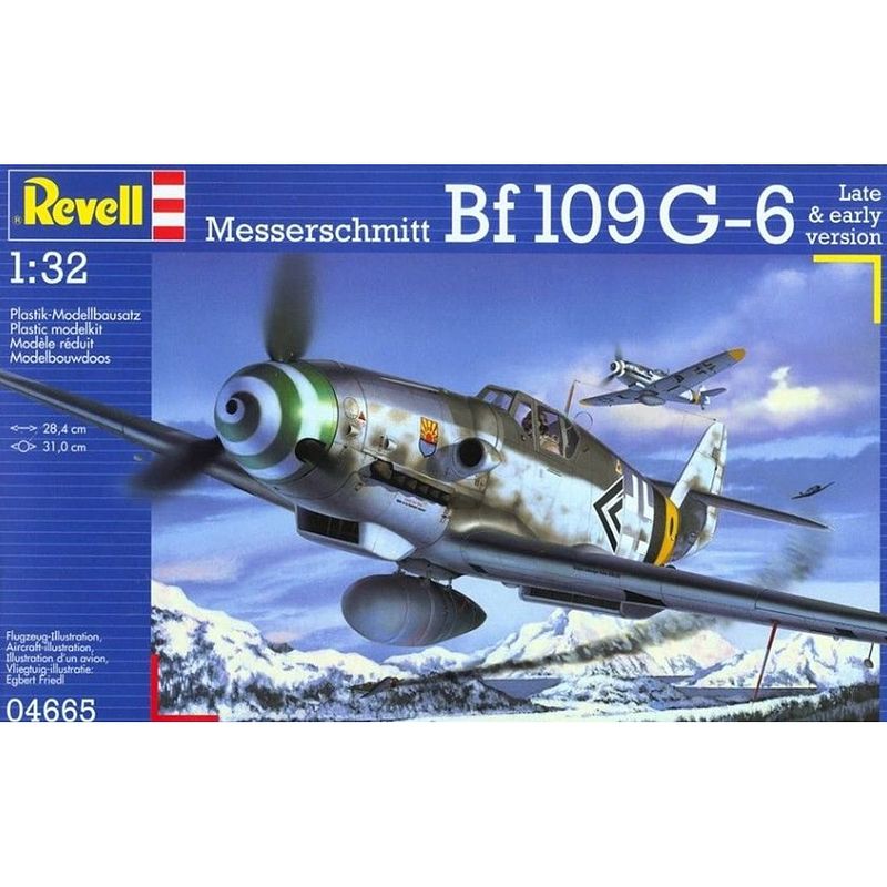 Foto van Revell modelvliegtuig messerschmitt bf109 28 cm 182-delig