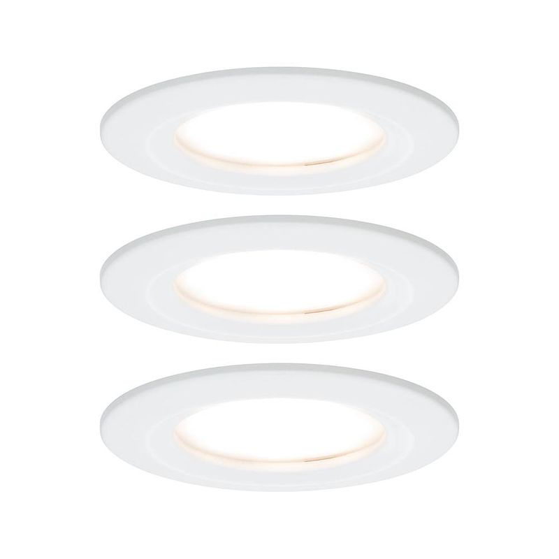 Foto van Paulmann nova inbouwlamp voor badkamer set van 3 stuks led led 18 w ip44 wit (mat)