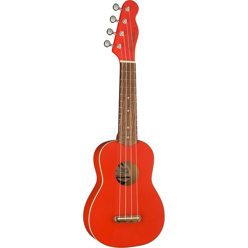 Foto van Fender fsr california coast venice fiesta red wn sopraan ukelele