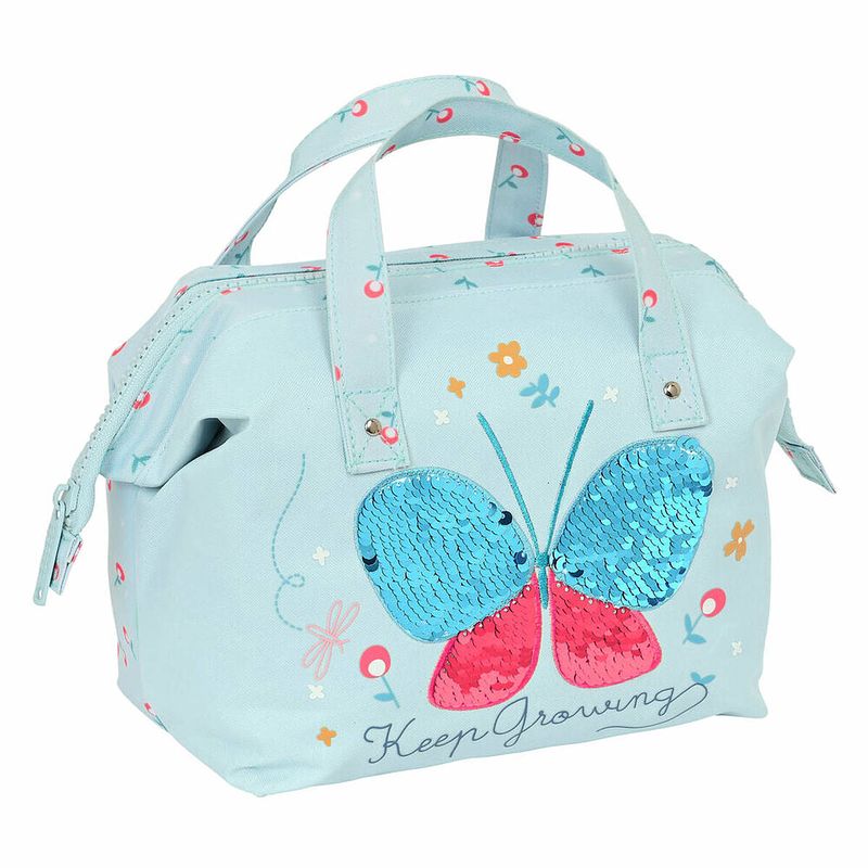 Foto van Toilettas voor op school blackfit8 mariposa 26.5 x 17.5 x 12.5 cm blauw