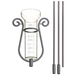 Foto van Kunststof regenmeter 25 ml met steel 100 cm - regenmeters