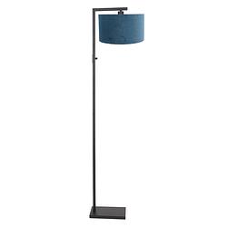 Foto van Steinhauer stang vloerlamp blauw metaal 160 cm hoog