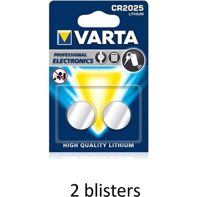 Foto van Varta cr2025 lithium 3v - 4 stuks