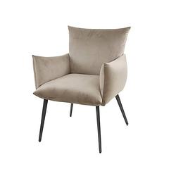 Foto van Eetkamerfauteuil sarah beige met armleuning