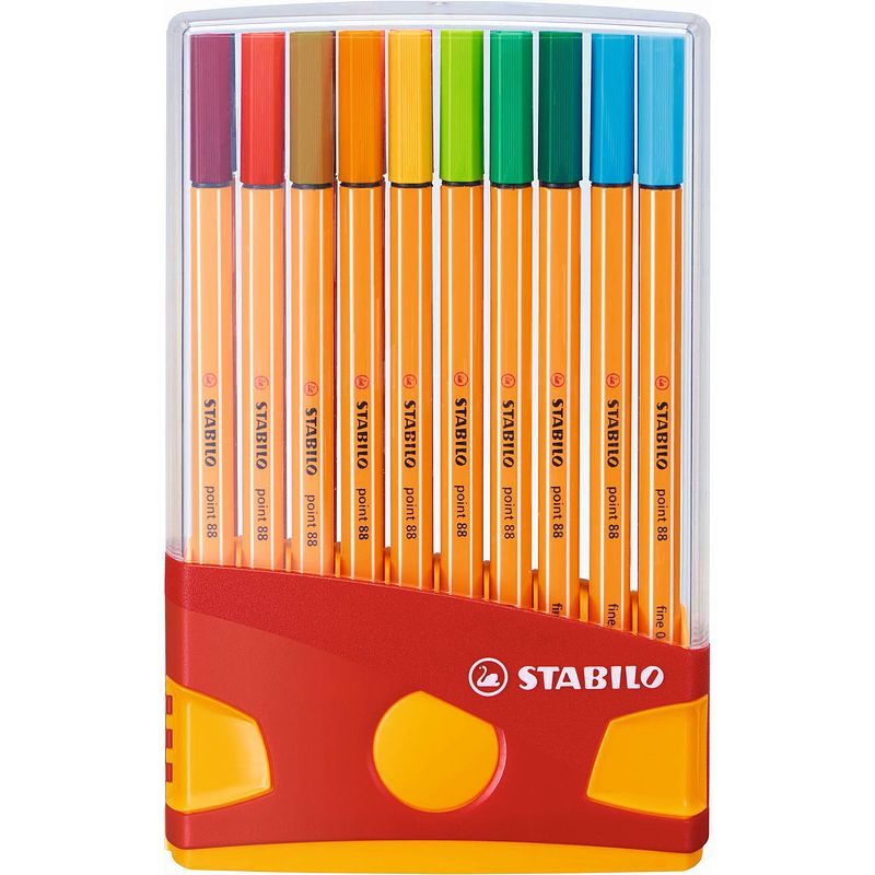 Foto van Fineliners stabilo point 88 colorparade - 20 stuks - schrijfpen stabilo