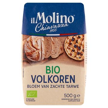 Foto van Il molino chiavazza bio volkoren bloem van zachte tarwe 500g bij jumbo