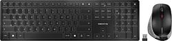 Foto van Cherry dw 9500 slim desktop draadloze toetsenbord en muis set qwerty zwart