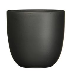 Foto van Bloempot pot rond es/19 tusca 20 x 22.5 cm zwart mat mica