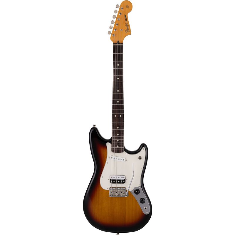 Foto van Fender limited edition made in japan cyclone rw 3-color sunburst elektrische gitaar met gigbag