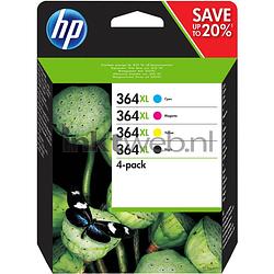 Foto van Hp 364xl multipack zwart en kleur cartridge