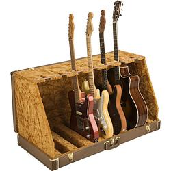 Foto van Fender classic series case stand 7 brown statief voor zeven gitaren / basgitaren