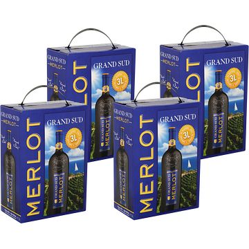 Foto van Grand sud merlot 4 x 3l bij jumbo