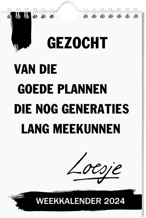 Foto van Loesje weekkalender - 2024 - spiraalgebonden (9789464325751)