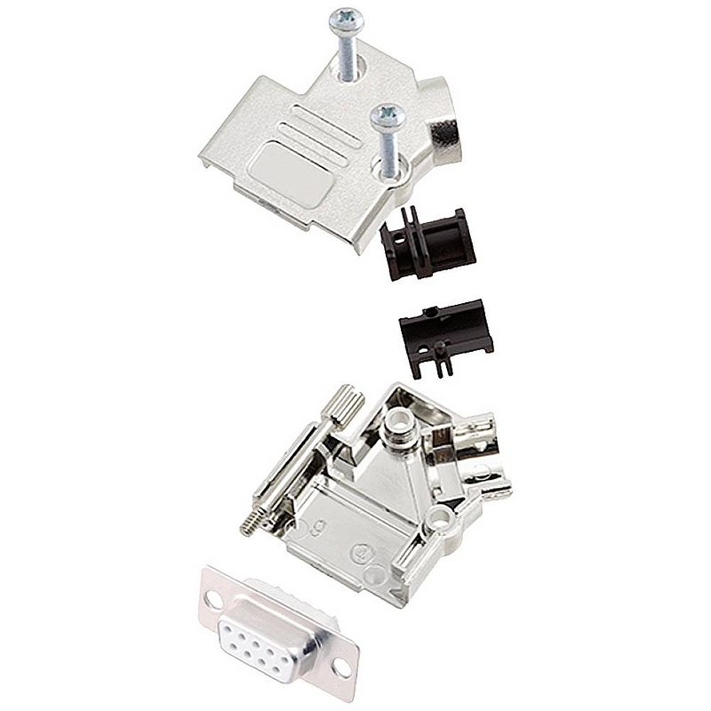 Foto van Encitech d45pk-m-09-dms-w-k 6355-8010-11 d-sub female connectorset 45 ° aantal polen: 9 soldeerkelk 1 stuk(s)