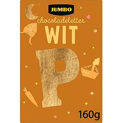 Foto van Jumbo chocoladeletter wit p 160g aanbieding bij jumbo | 2 voor 4.50