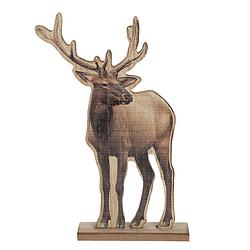 Foto van Clayre & eef decoratie rendier 16*4*25 cm bruin hout decoratief figuur decoratieve accessoires woonaccessoires bruin