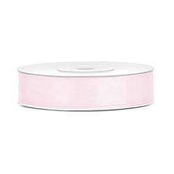 Foto van 1x hobby/decoratie poeder roze satijnen sierlinten 1,2 cm/12 mm x 25 meter - cadeaulinten