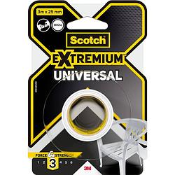 Foto van Scotch ducttape extremium universal, ft 25 mm x 3 m, wit