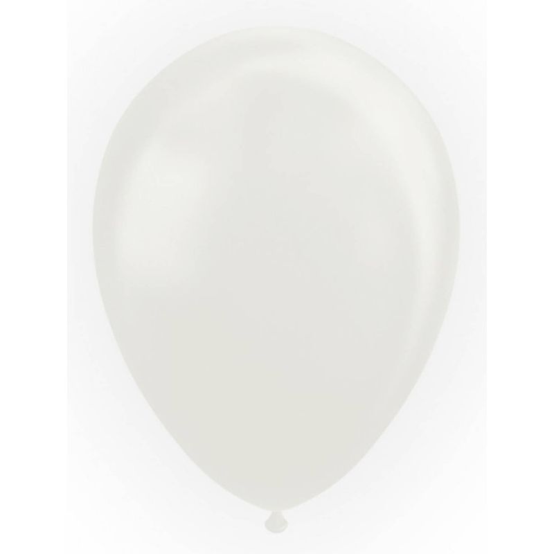 Foto van Globos ballonnen 30,5 cm latex wit parelmoer 50 stuks