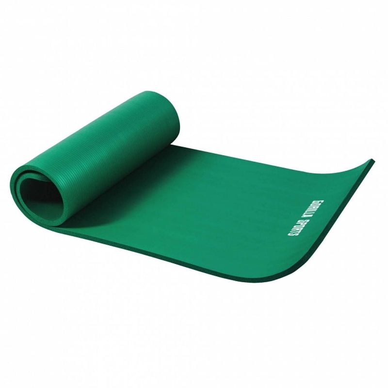 Foto van Gorilla sports yogamat deluxe (190 x 100 x 1,5 cm) - yoga mat - groen