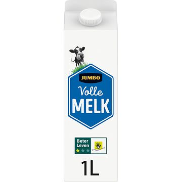 Foto van Jumbo volle melk met 1 ster beter leven keurmerk 1l