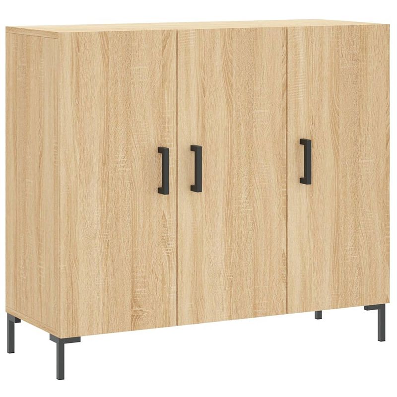 Foto van Vidaxl dressoir 90x34x80 cm bewerkt hout sonoma eikenkleurig