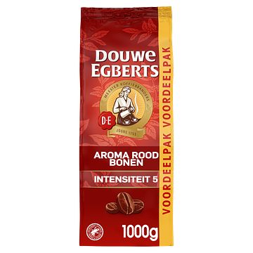 Foto van Douwe egberts aroma rood koffiebonen voordeelpak 1kg bij jumbo